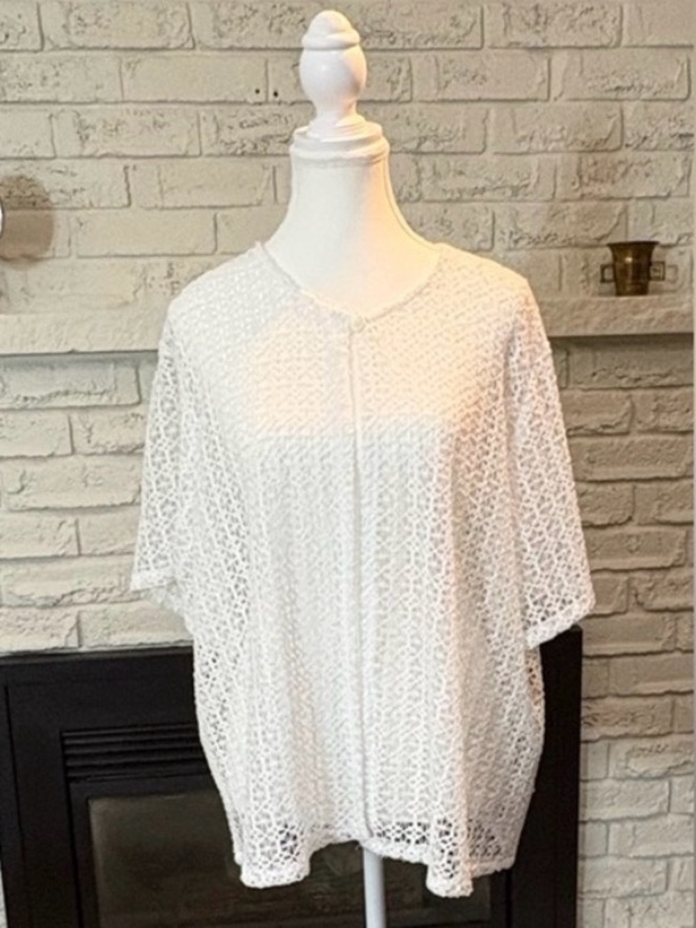 Jessica White Crochet Blouse